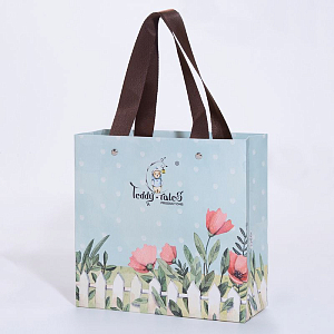 Зайка Lina TeddyTales, XS,в платье с сердечками, брелок, 15 см